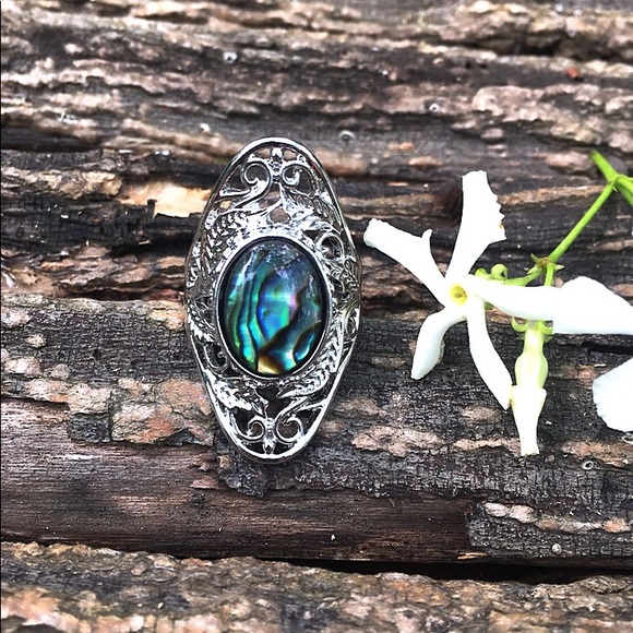 Abalone Shell Ring Boho - Picture 2 of 8